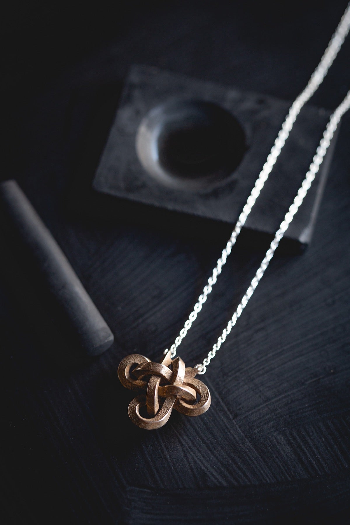 nautical knot pendant printed by 3D with stainless steel