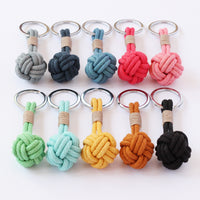 Nautical Knot Keyring - various colours