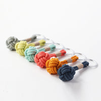 Nautical Knot Keyring - various colours