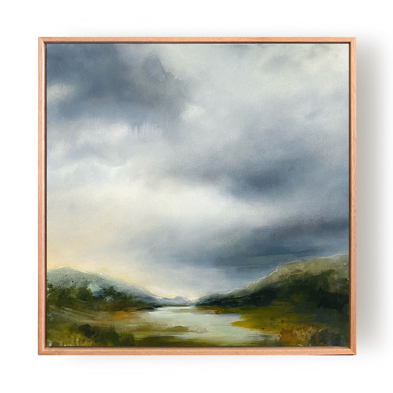 Under Clouds That Promise Rain, 51cm x 51cm