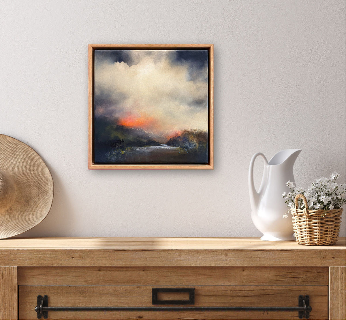 Up River, Where The Colours Go, 30cm x 30cm