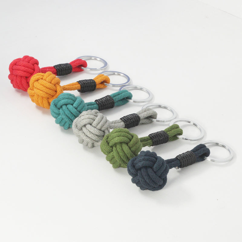 Nautical Knot Keyring - various colours