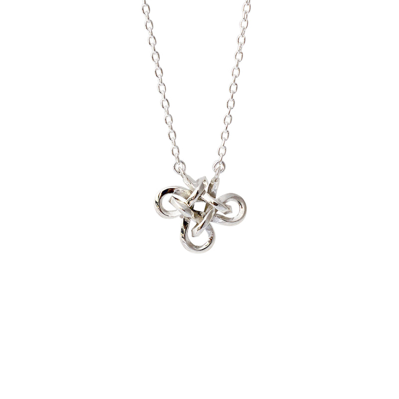 Charmed knot necklace - gold and silver