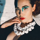Rubber neckpieces, white